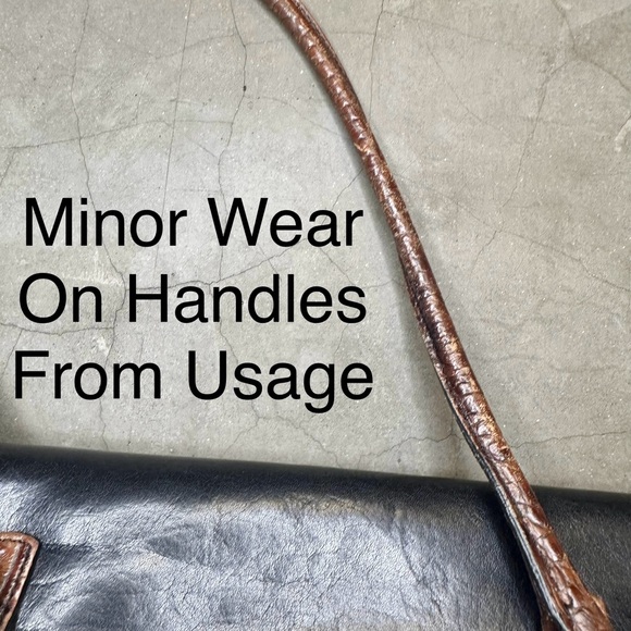 Brahmin Vintage Tuscany Collection Croc Embossed Leather Satchel/Handbag - Picture 8 of 9